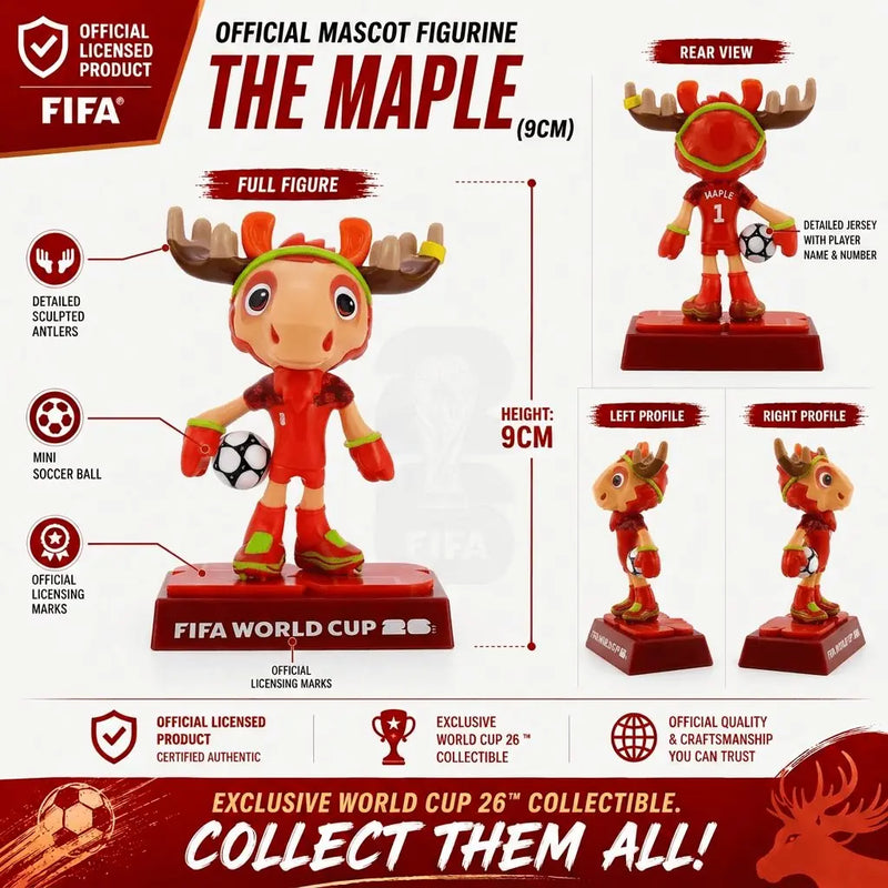 2026 FIFA World Cup™ Official Mascot Figurine Ultimate Collection | 9-Piece Complete Set · Opening Ceremony Limited Edition (2.4" ×6 + 3.5" ×3)
