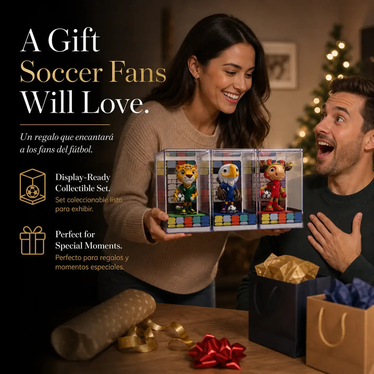 2026 FIFA World Cup™ Official Mascot Figurine Ultimate Collection | 9-Piece Complete Set · Opening Ceremony Limited Edition (2.4" ×6 + 3.5" ×3)